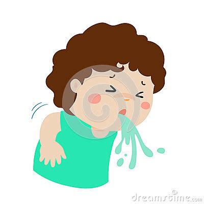 Sick Boy Vomiting Cartoon . | CartoonDealer.com #93222559