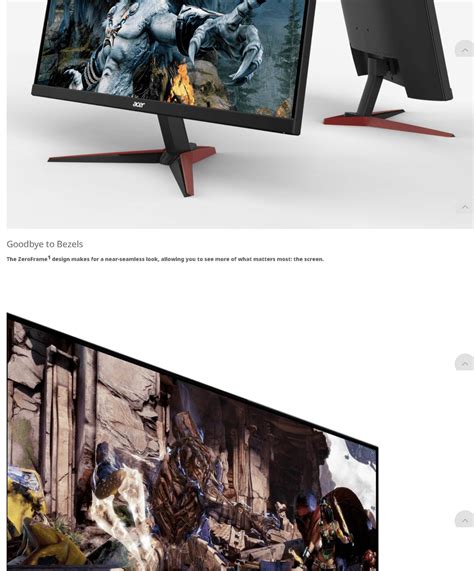 Acer Nitro VG240Y E 23.8" FHD IPS 100Hz Gaming Monitor (DP, HDMI, 3 Yrs ...