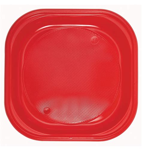 Assiette Plastique Carr E Rouge X Mm Ut S