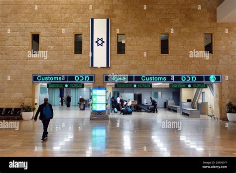 customs  ben gurion airport stock photo alamy