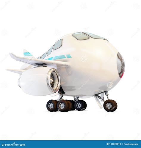 Side view of a funny plane stock illustration. Illustration of transport - 101623018