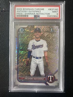 2022 Bowman Chrome 1st Shimmer Refractor Anthony Gutierrez BCP152