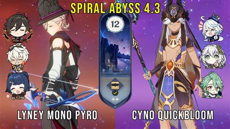 C Lyney Mono Pyro And C Cyno Quickbloom Genshin Impact Abyss