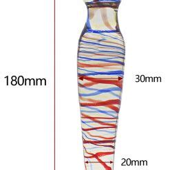 Glass Microphone Dildo With Psychedelic Colours Into Love