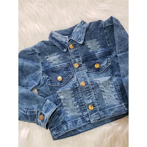 Jaqueta Jeans Infantil Menina Blogueira Tam Shopee Brasil