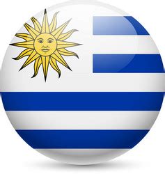 Uruguay Round Flag Vector Images Over