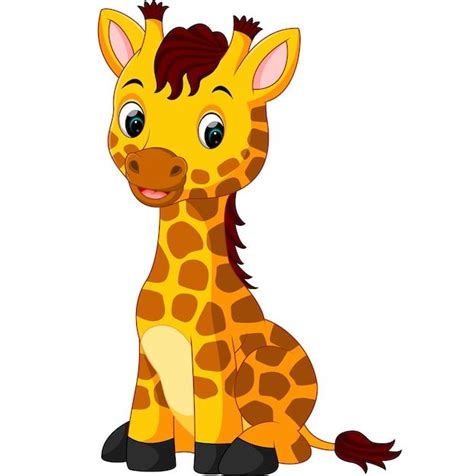 милый мультяшный жираф | Премиум векторы | Girafe dessin, Tortue dessin ...