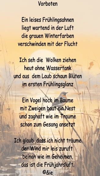 Gedicht Vorboten Von Sieghild Krieter Natur Bei E Stories De