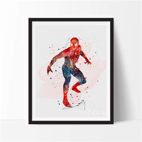 Iron Man Watercolor Painting Avengers Superhero Print Iron Man Etsy