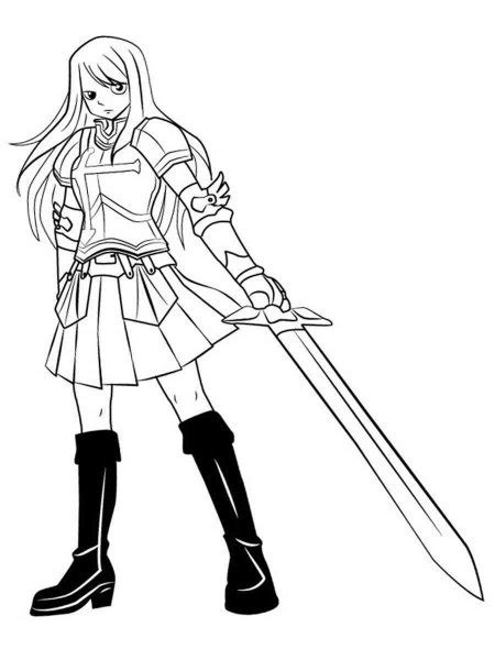 Erza Scarlet Coloring Pages