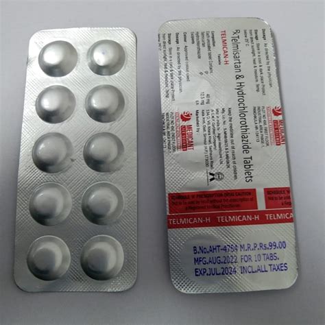 Telmisartan Hydrochlorothiazide Tablets Telmican H At Rs 990 Box