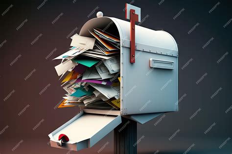 Premium Ai Image A Mailbox With A Stack Of Mail Waiting To Be Opened