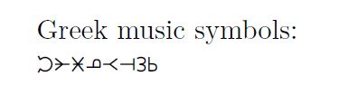 LaTeX font for ancient Greek music notation? - TeX - LaTeX Stack Exchange