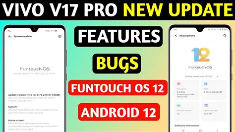 Vivo V17 Pro New Update Funtouch OS 12 Android 12 Vivo V17 Pro