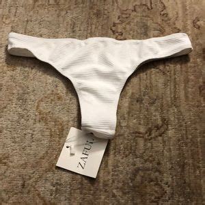 Zaful Swim Nwt Zaful Sexy Ribbed High Leg White Bikini Poshmark