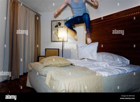 Hotel Bed Jump High Resolution Stock Photography and Images - Alamy