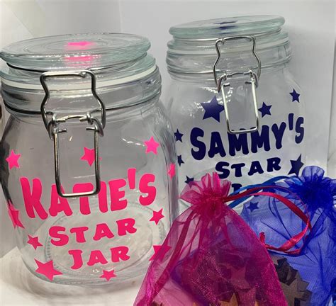 Personalised Reward Jars Star Jars Good Behaviour Jars Home Etsy