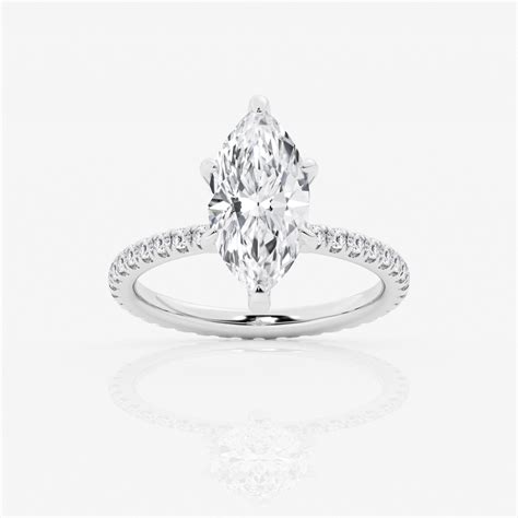 3 Ctw Marquise Lab Grown Diamond Eternity Engagement Ring Grownbrilliance