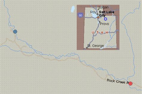 Map For Rock Creek Utah White Water Upper Stillwater Dam To Route