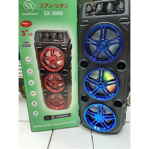 Jual Cod Speaker Mini Karaoke Tingkat Sx Y Bonus Microphone