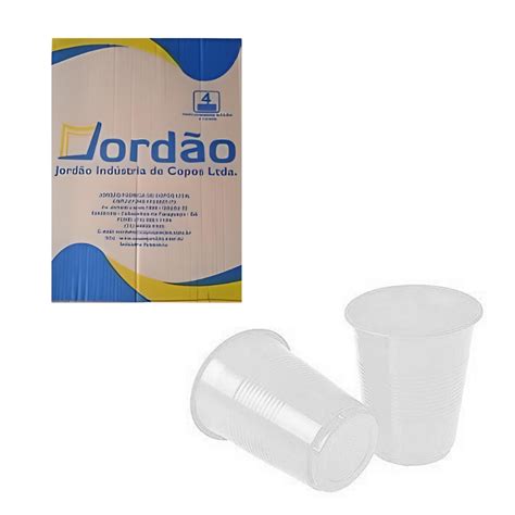 Copo Descartável 200ml 25 x 100unds Jordão