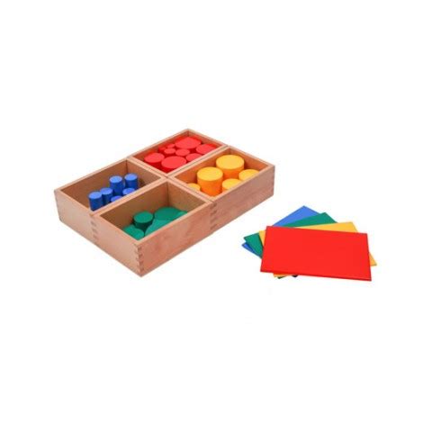 Cylindres De Couleur En Bois Bo Te Des Cylindres En Bois Montessori