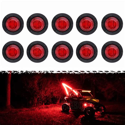 Buy Pseqt 34 Led Rock Lights Round Underglow Wheel Fender Side Marker Clearance Lights With