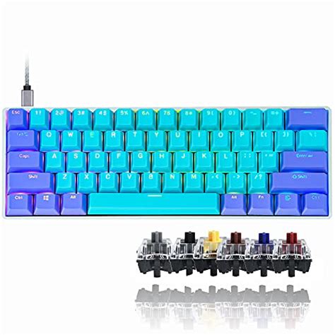 Ussixchare GK61 Mechanical Keyboard 60 Percent SK61 60 Mini RGB Gaming Keyboard With Hot