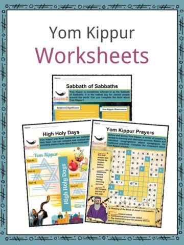 Yom Kippur Facts, Worksheets, Origin, Traditions & Significance For Kids