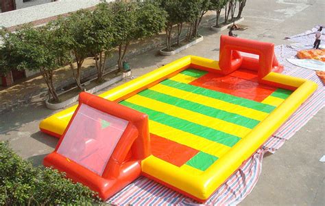 Amazing Sport Game Inflatable Football Field Colorful Pvc Inflatable