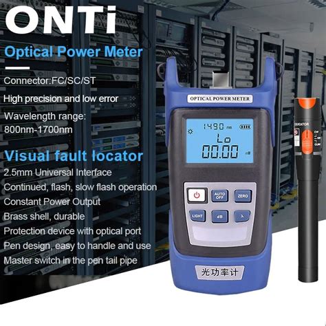 Kit De Ferramentas De Fibra Ptica Onti Conector Fc Sc Vfl Opm Medidor