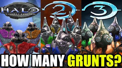 We Counted Every Single Grunt In The Original Halo Games Youtube