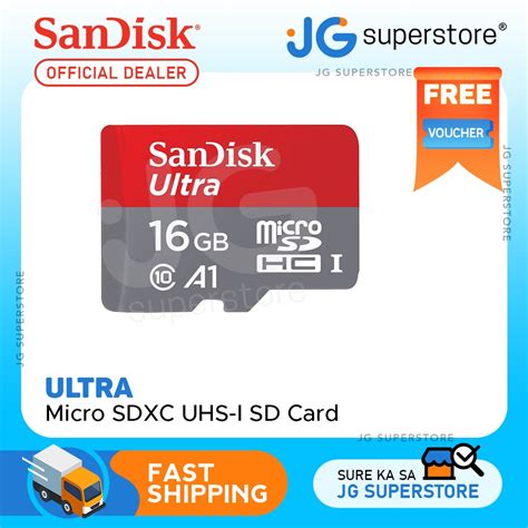 Sandisk Ultra 16gb Sdhc Uhs I Micro Sd Card With 98mbs Read Speed A1