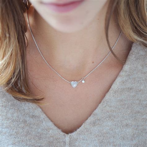 Collier Coeur nacré en argent 925 de la collection Love Elsa Lee Paris