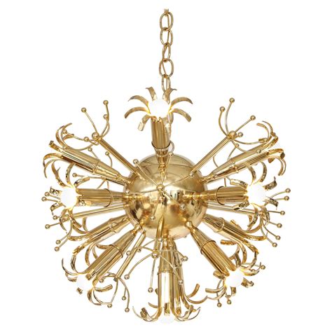 Brass And Nickel Sputnik Chandelier By Sciolari Italy 1960 S For Sale