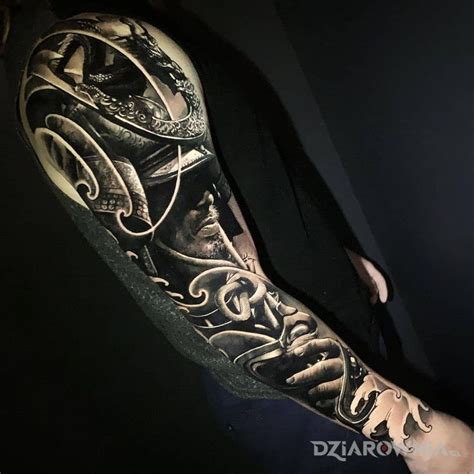 Tatuaż real samurai Autor Dziarski Typek dziarownia pl