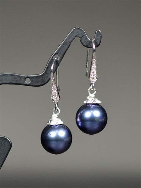 Items similar to PEARL Bridal Drop Earrings Wedding Dangle Earrings Bridal Jewelry sapphire ...