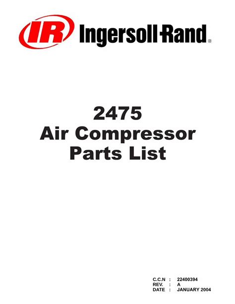 Pdf Ingersoll Rand Parts Manual Pdfslide Net