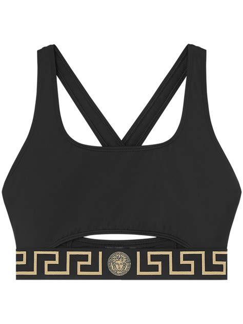 Versace Greca Border Bikini Top Farfetch