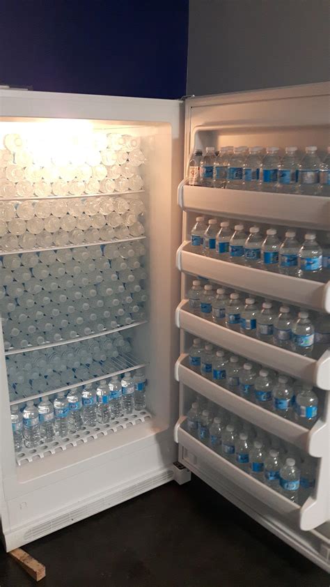 These Water Bottles Stacked In A Refrigerator Oddlysatisfying