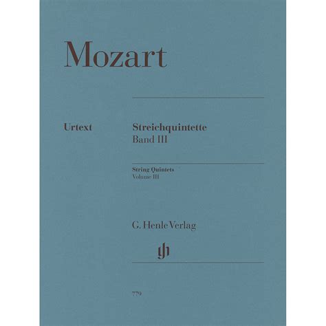 String Quintets Volume 3 Parts Urtext Wolfgang Amadeus Mozart