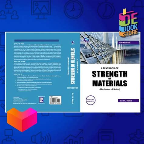 A Textbook Of Strength Of Materials Mechanics Of Solids English