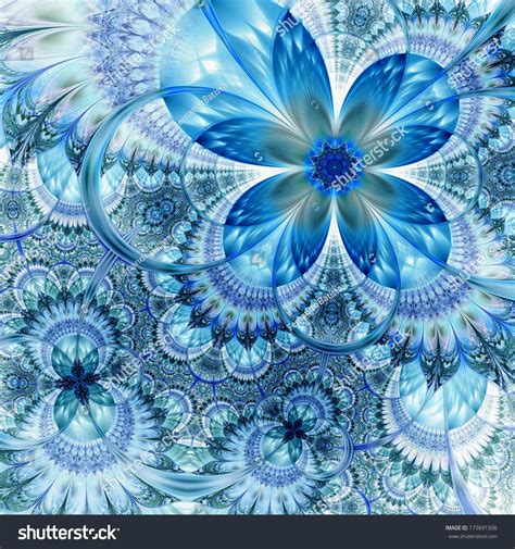 Colorful Fractal Flower Pattern Digital Artwork Stock Illustration 173691506 | Shutterstock