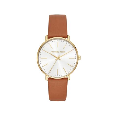 Michael Kors Watches Michael Kors Ladies Pyper Brown Leather Watch