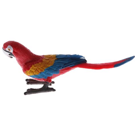 Plastic Realistic Wildlife Jungle Forest Animals Parrot Action Figure ...