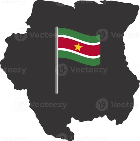 Suriname flag pin map location 23529916 PNG