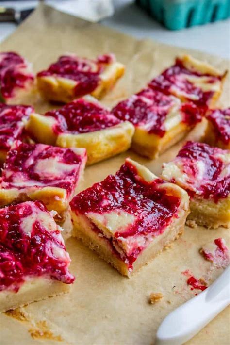 Raspberry Cream Cheese Bars With Shortbread Crust The Food Charlatan