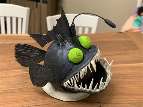 Angler fish painted pumpkin | Halloween pumpkin crafts, Pumpkin ...