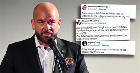 Jacek Sutryk zatrzymany przez CBA Fala komentarzy Wiadomości