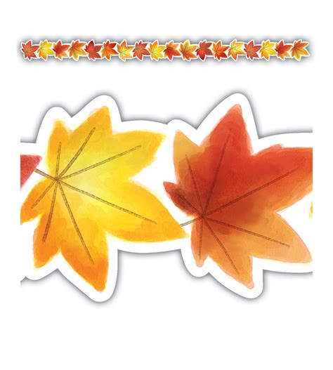 Fall Leaves Die-Cut Border Trim